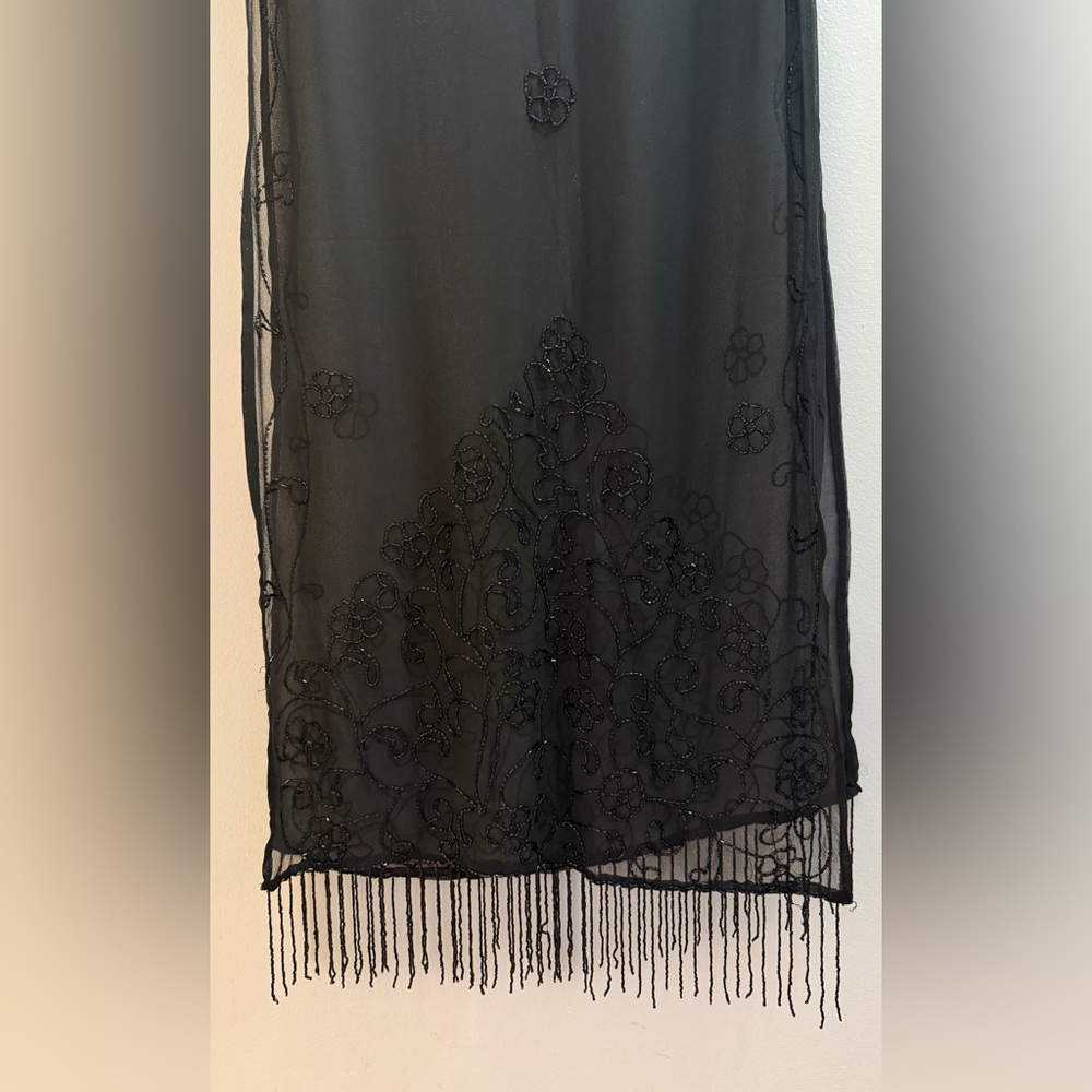 Vintage Mesh Beaded Scarf